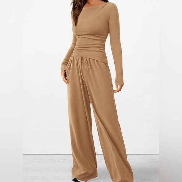 Long Sleeve Top and Wide Leg Pants Set - Picture 16 of 16